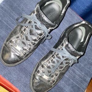 Balenciaga Black Leather Sneakers